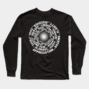 ABC FEEL GOOD Vortex Abraham-Hicks Inspired Typography Law of Attraction Long Sleeve T-Shirt